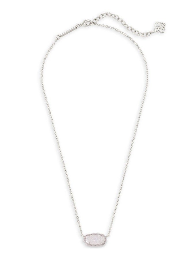 Kendra Scott - Elisa Pendant Necklace For Women, Fashion Jewelry, Rhodium-Plated, Iridescent Drusy - Image 1