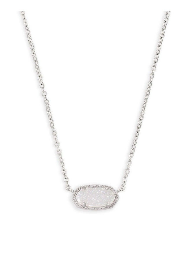 Kendra Scott - Elisa Pendant Necklace For Women, Fashion Jewelry, Rhodium-Plated, Iridescent Drusy - Image 1