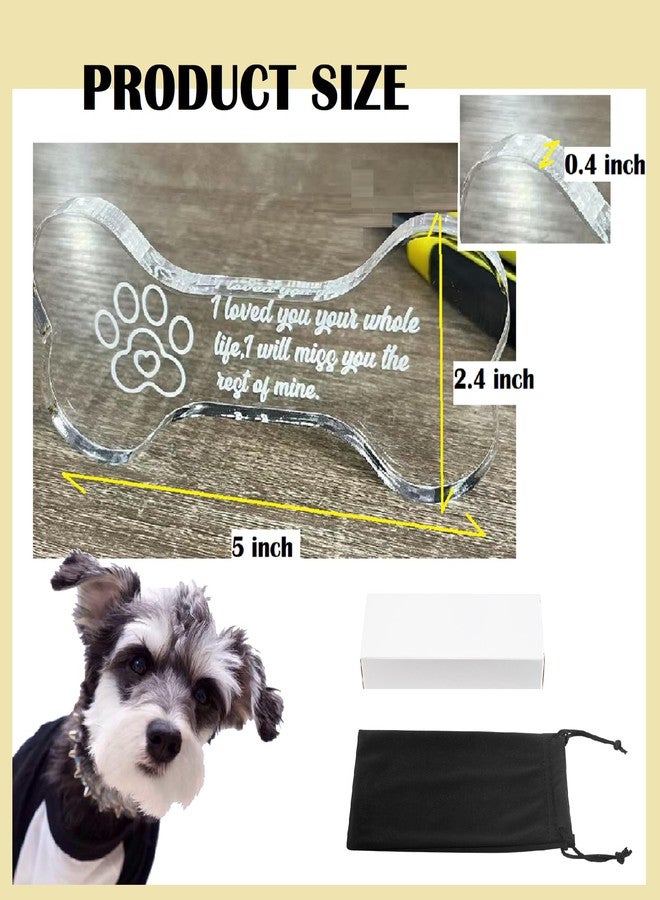MoDinity Dog Sympathy Gift Crystal Bone Shape Decor, Pet Memorial Gifts Loss of Dog Ornament for Puppy Keepsake - Image 2