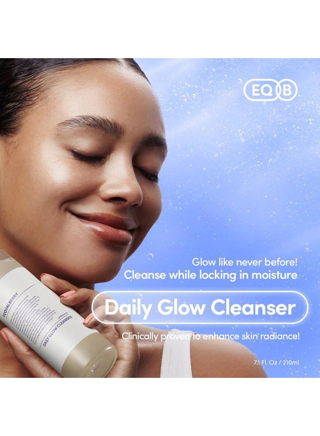 eqqualberry pH Balanced Daily Glow Gel Cleanser 7.1 fl oz. 210ml Moisturizing finish, Gentle Gel Cleaning, Korean Skincare EWG Green - Image 2