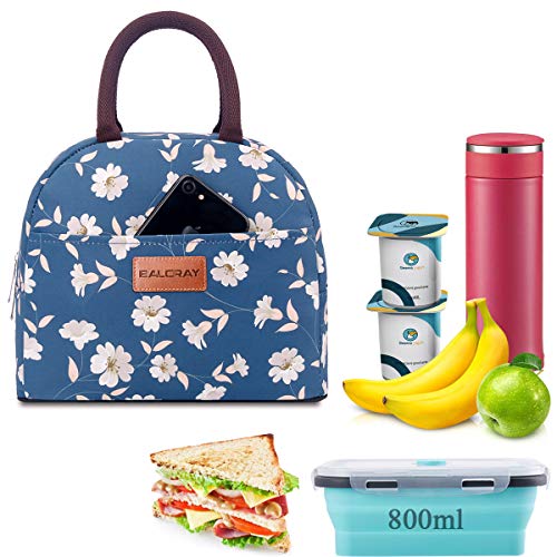 BALORAY Lunch Bag for Women Men Insulated Lunch Box for Adult Reusable Lunch Tote Bag for Work, Picnic or Travel (Morning Glory) - Image 4