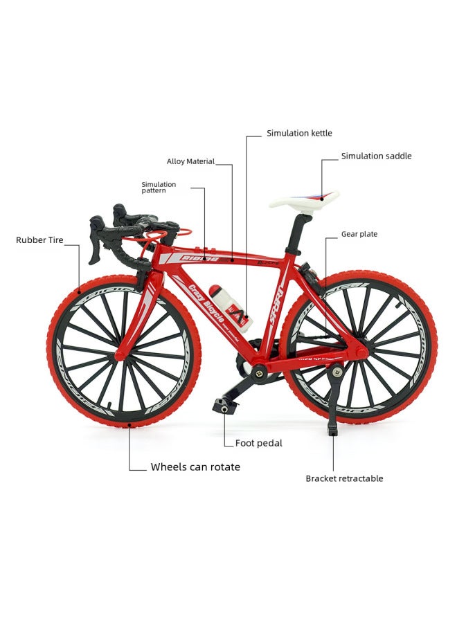 Creative 1:8 Alloy Simulation Bicycle Model Ornaments Mini Bicycle Racing Toy Model Collection-Color:Home Sky Blue - Image 2