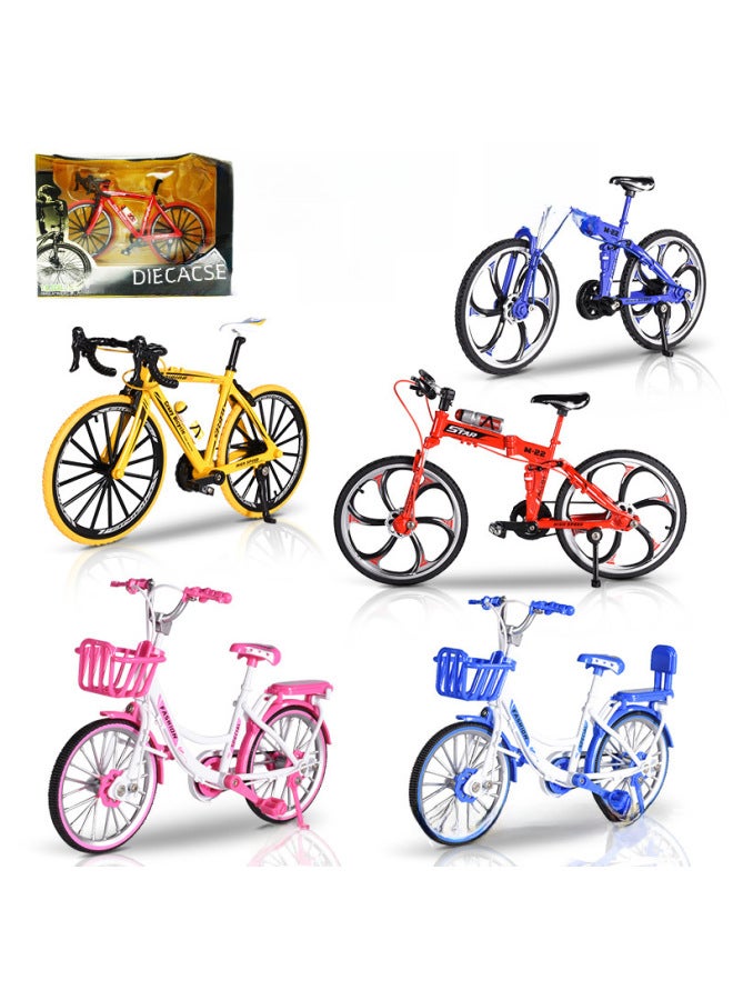 Creative 1:8 Alloy Simulation Bicycle Model Ornaments Mini Bicycle Racing Toy Model Collection-Color:Home Sky Blue - Image 3