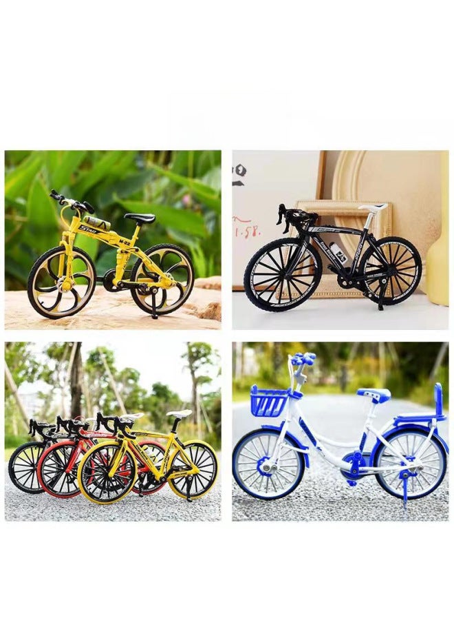 Creative 1:8 Alloy Simulation Bicycle Model Ornaments Mini Bicycle Racing Toy Model Collection-Color:Home Sky Blue - Image 5