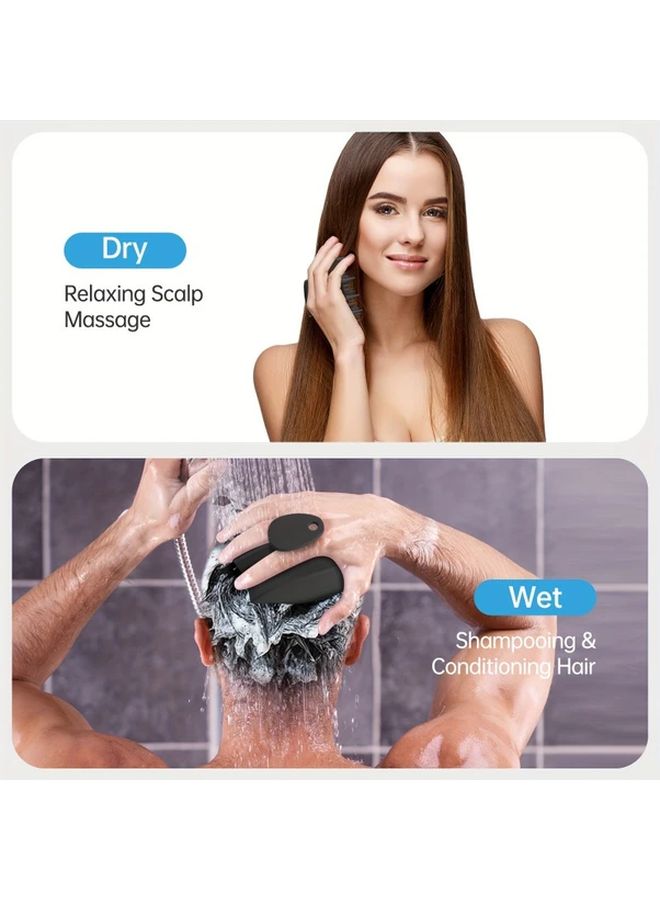 Gentle Exfoliating Shampoo Brush With Long Handle Soft Bristles - Image 4