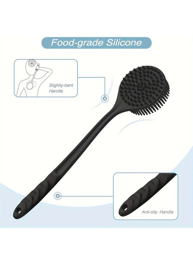 Gentle Exfoliating Shampoo Brush With Long Handle Soft Bristles - Image 3