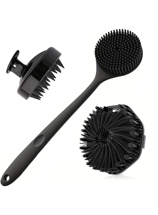 Gentle Exfoliating Shampoo Brush With Long Handle Soft Bristles - Image 1