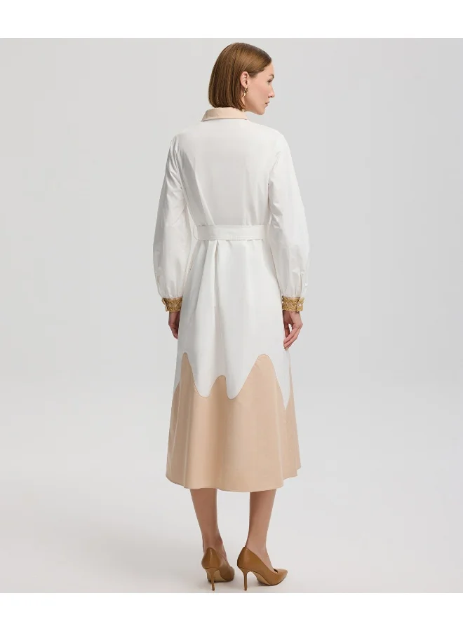 Ipekyol Embroidered Color Block Dress