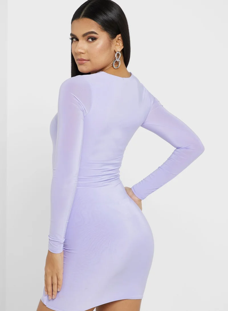 PUBLIC DESIRE Square Neck Knot Detail Dress