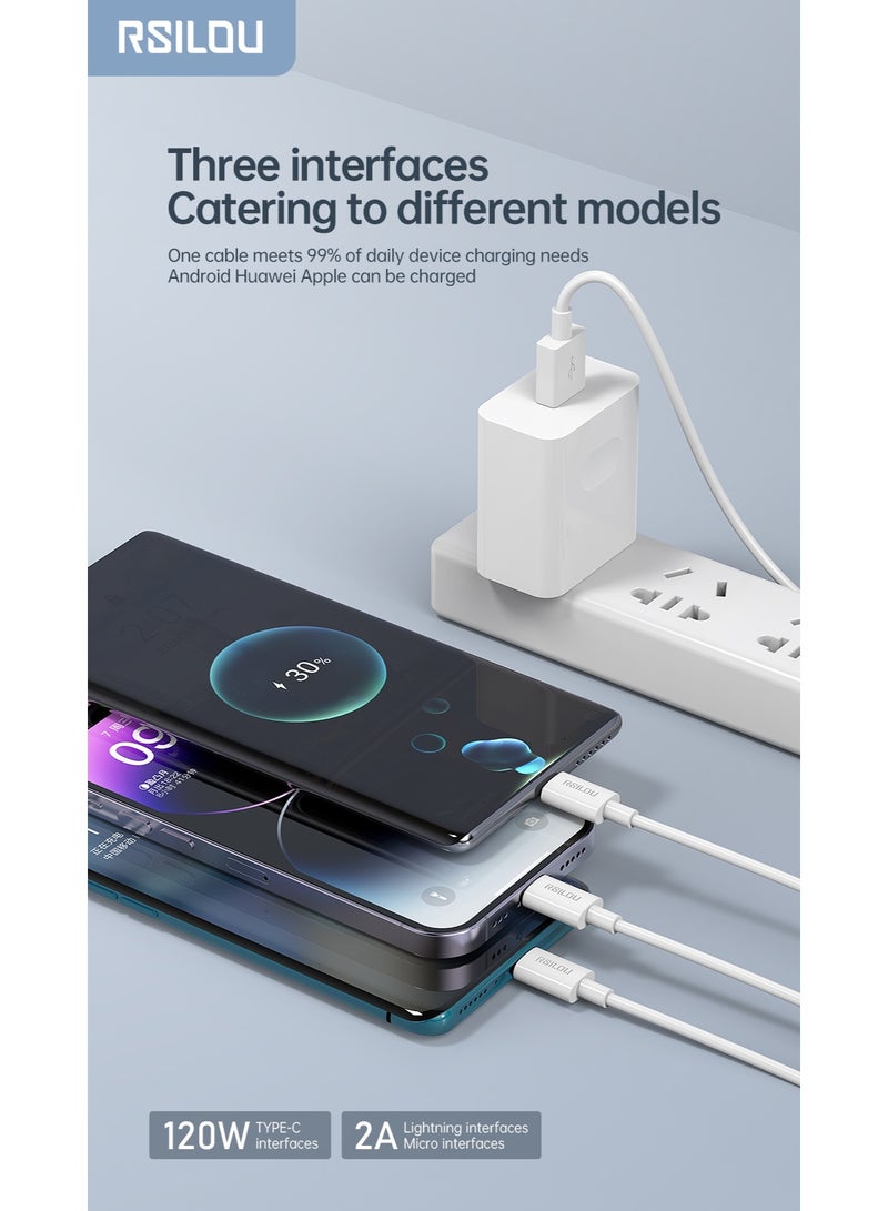 rsilou 3 IN 1 Quick Charge & Data Cable (120cm) - Image 5
