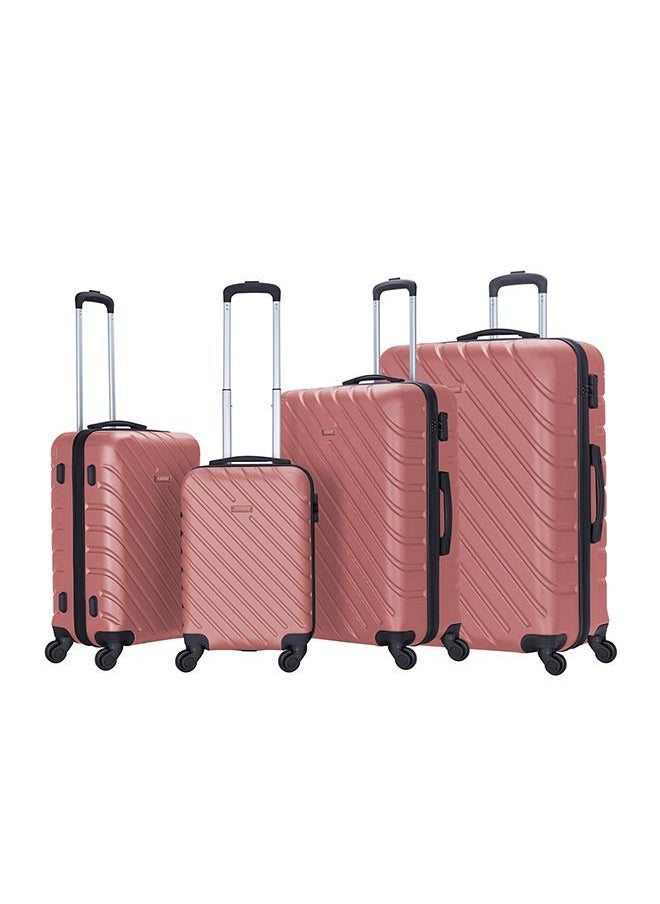 Stargold - 4 Pack Of Hardside Spinner Number Locked Luggage Trolley - Image 1