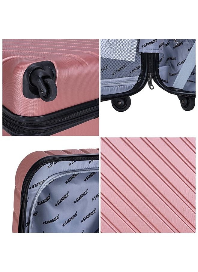 Stargold - 4 Pack Of Hardside Spinner Number Locked Luggage Trolley - Image 1