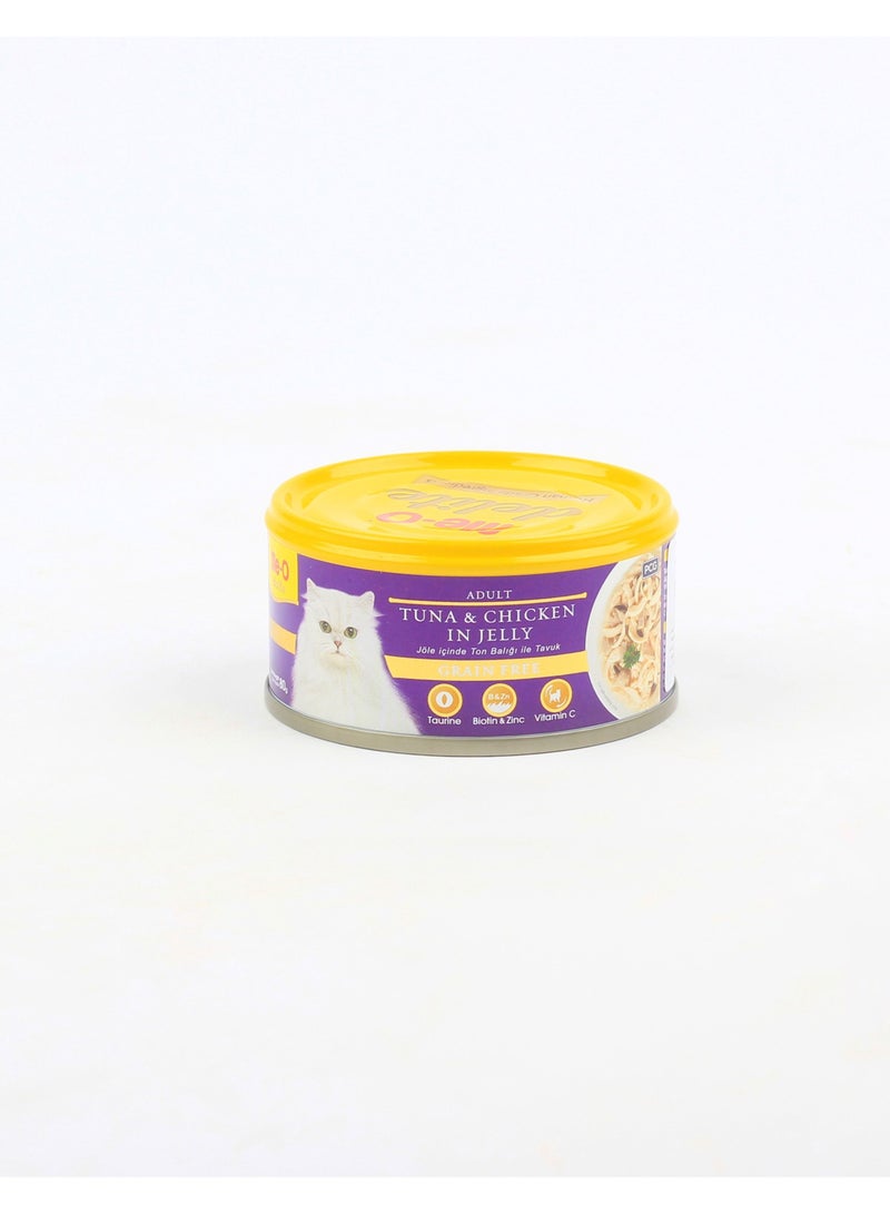 me-o tuna & chicken in jelly 80 g
