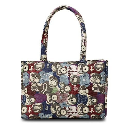 Glowic Totebag | 15 L capacity bag for office, casual and daily use | 1 big compartment and 1 small pocket with zipper clouser | Multicolor cotton fabric bag (Multicolor10) - Image 2