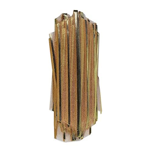 3A Featuretail 10pc Big Organza Pull Bow Flower Ribbon 2InchX35 Inch Long Tulle Tails for Gift Wrap, Wedding &Christmas Gift. 6Inchx6Inch Ready Size (Golden Color, Set of 10) - Image 4