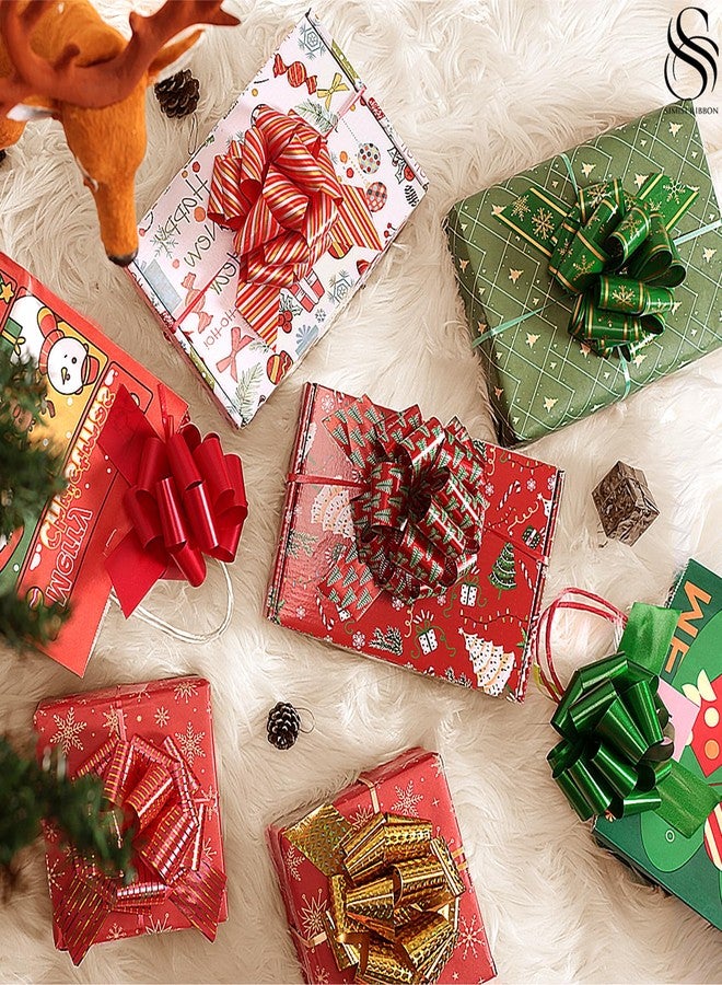 SIMISI RIBBON 24 Pcs Christmas Bows for Gift Wrapping Pull Bows and for Presents, Gift Baskets - Image 5
