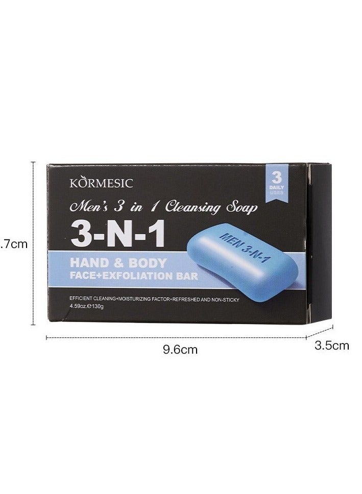 Kormesic صابون تطهير الرجال 3 في 1 130 جرام-مريح ومنعش - Image 1