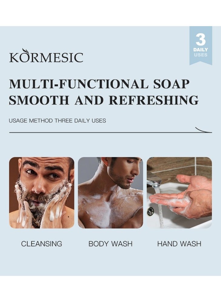 Kormesic صابون تطهير الرجال 3 في 1 130 جرام-مريح ومنعش - Image 3