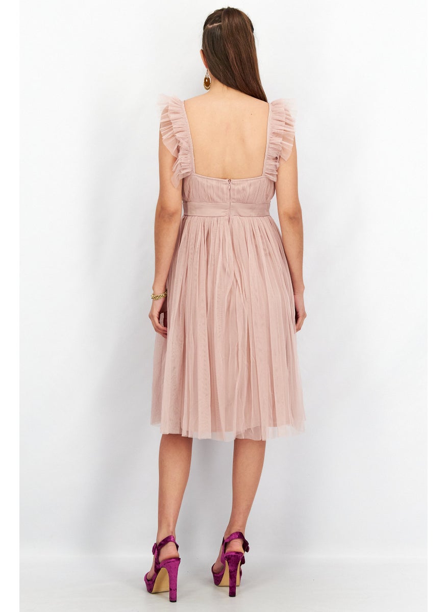 Anaya With Love Women Bridesmaid Sleeveless Midi Dress, Pink  - Image 3