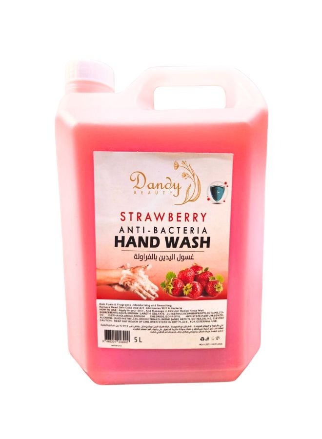 DANDY Hand Wash Strawberry Anti Bacterial 5L - Image 1