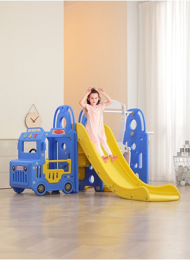 JSAITOYS Bus Slide Indoor Toddler Plastic Sliding Toys Kids Slides For Children Playground And Swing Playset  - Image 1
