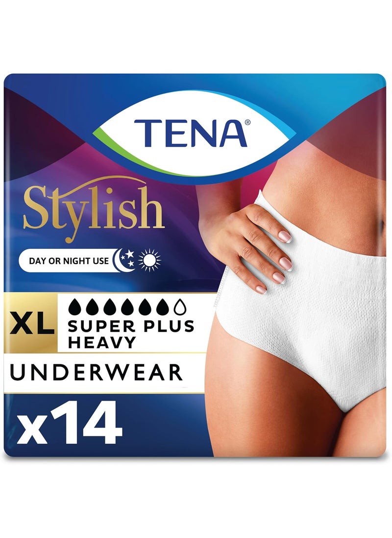 Tena TENA Super Plus Incontinence Underwear for Women, Heavy Absorbency, X-Large, 1 Pack-14 count 