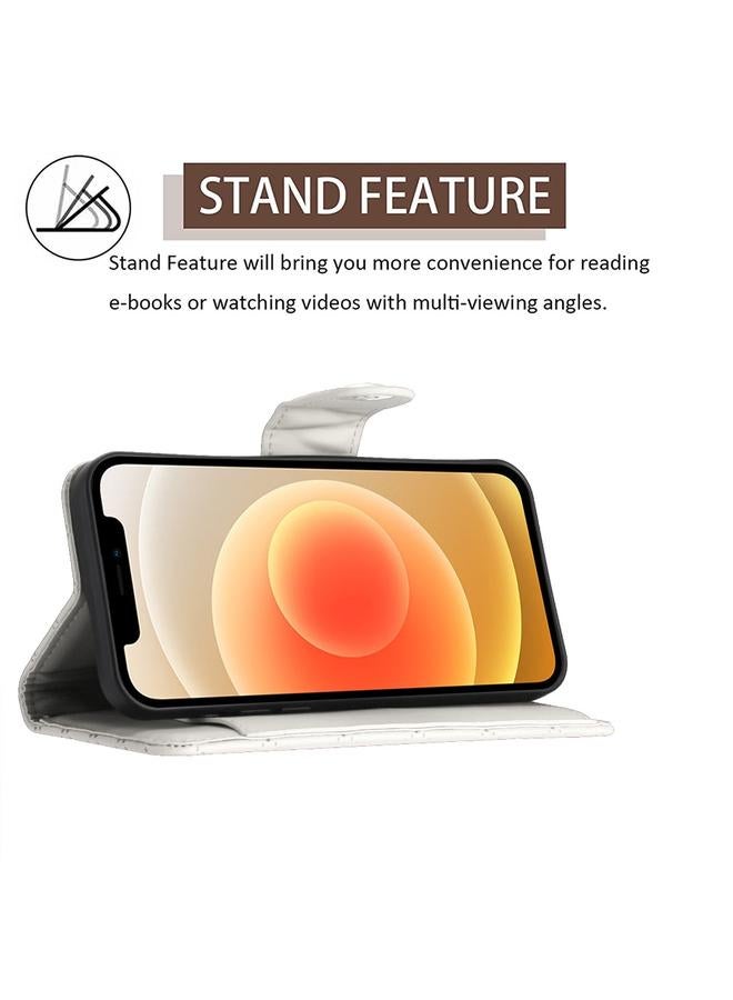 زبون جراب هاتف iPhone 11 من الجلد القابل للطي ذو الملمس المعيني مع حبل - Image 3