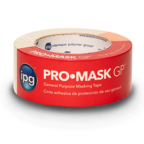 IPG 51032 188 x 60 yd Single Roll ProMask GP General Purpose Masking Tape Beige - Image 1