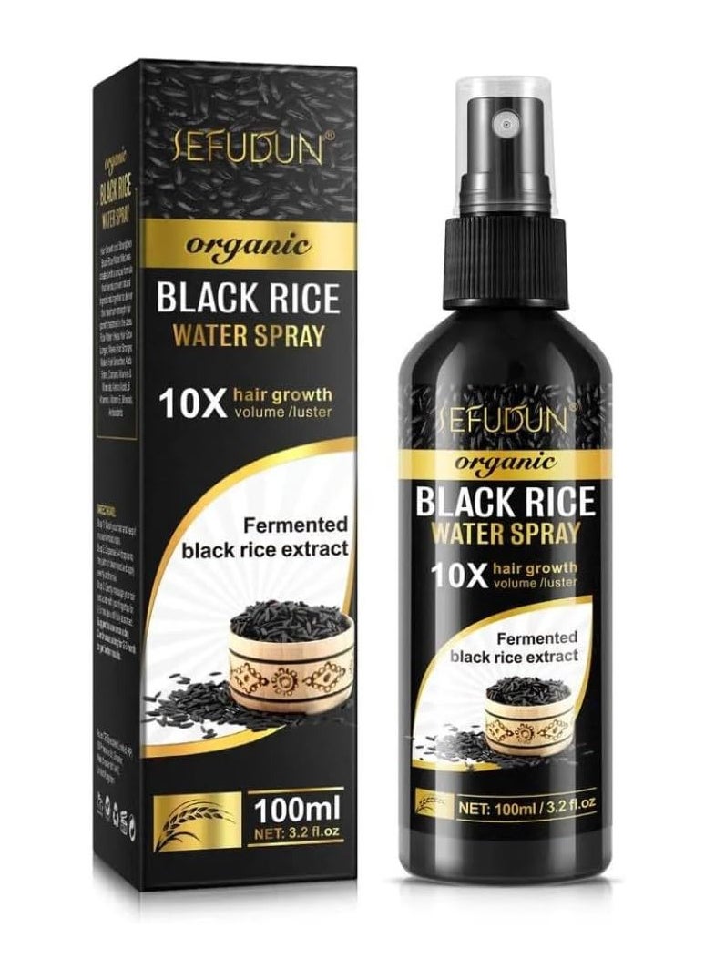 Sefudun - Organic Black Rice Water Spray 10X Hair Growth Volume / Luster Fermented Black Rice Extract 100ml - Image 1