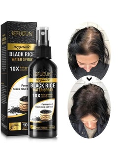 Organic Black Rice Water Spray 10X Hair Growth Volume / Luster Fermented Black Rice Extract 100ml