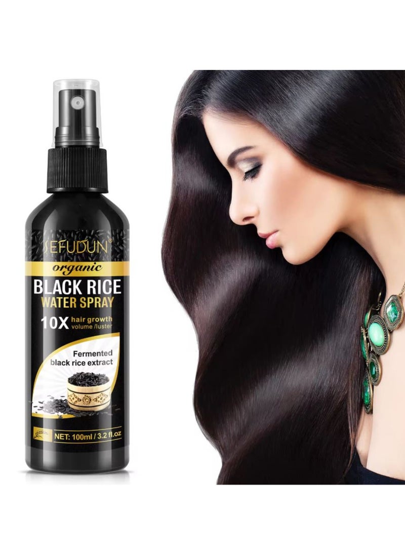 Sefudun - Organic Black Rice Water Spray 10X Hair Growth Volume / Luster Fermented Black Rice Extract 100ml - Image 1