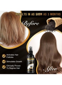 Sefudun Organic Black Rice Water Spray 10X Hair Growth Volume / Luster Fermented Black Rice Extract 100ml  - Image 3