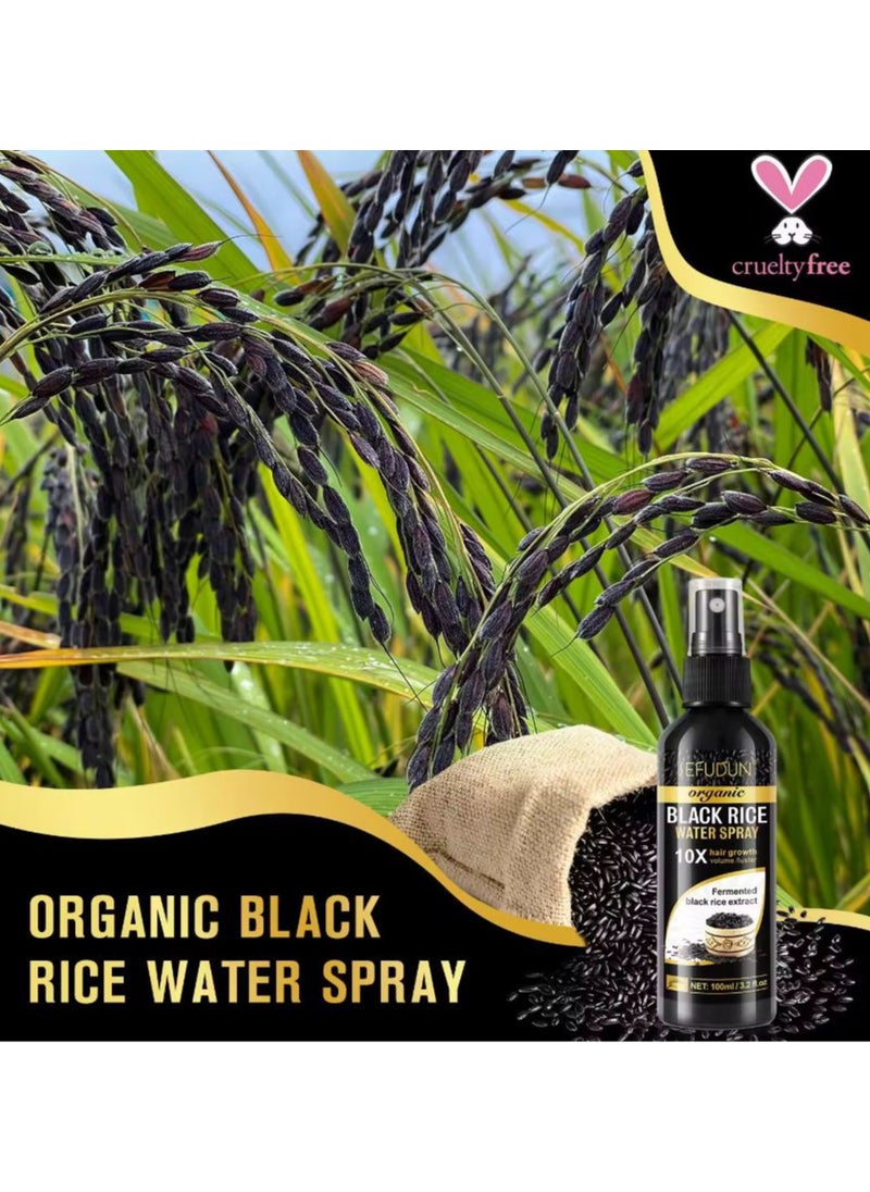 Sefudun - Organic Black Rice Water Spray 10X Hair Growth Volume / Luster Fermented Black Rice Extract 100ml - Image 1