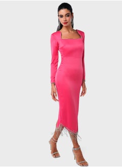 Threadz by Ajooni Rhinestone Embellished Hem Dress  - Image 5