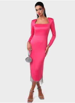 Threadz by Ajooni Rhinestone Embellished Hem Dress  - Image 1