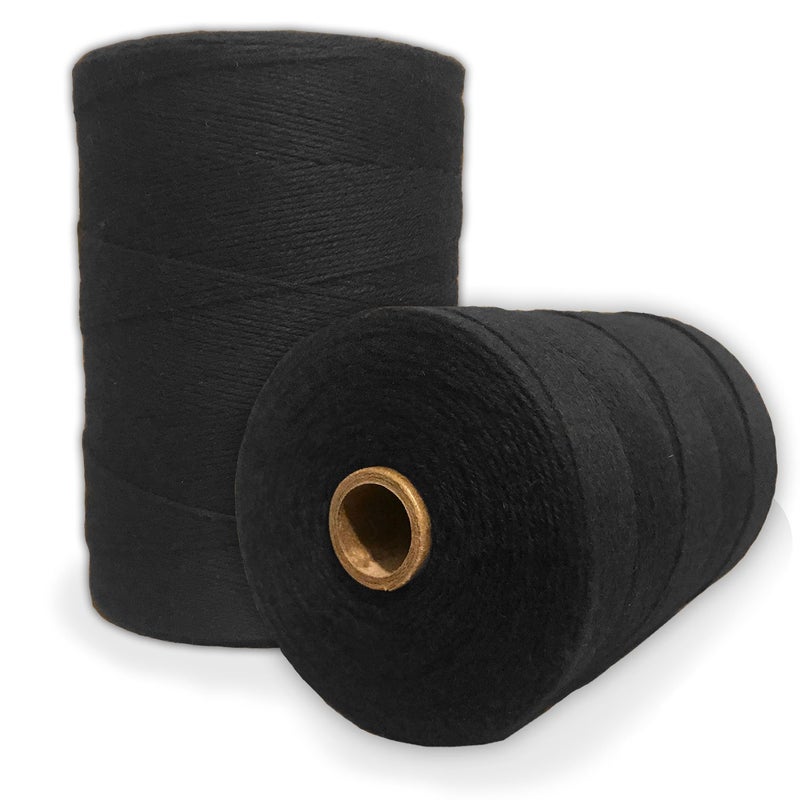 Durable Loom Warp Thread Black One Spool 84 Warp Yarn 800 Yards Perfect for Weaving Carpet Tapestry Rug Blanket or Pattern  Warping Thread for Any Loom