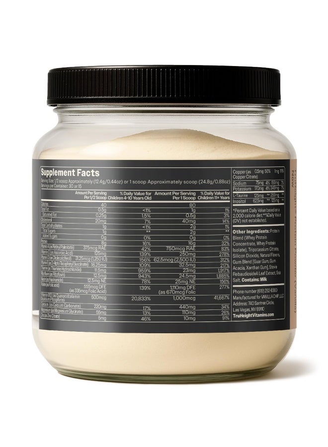 TruHeight Growth Protein Shake (Vanilla Ice Cream Flavor, Whey) Tall Nutrition for Natural Growth & Development - Protein Powder for Kids & Teens, Weight Gain Drinks - Picky Eater Vitamin, Ages 4+ - Image 2