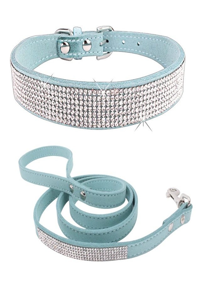 ETOPARS Microfiber Pet Dog Collar Leashes Set, Reflective Dog Collar, Double-Layer Soft Leather Pet Leash, Cat Dog Collar Leash Set, Pet Collar Leash for Small & Medium Dogs - Image 1