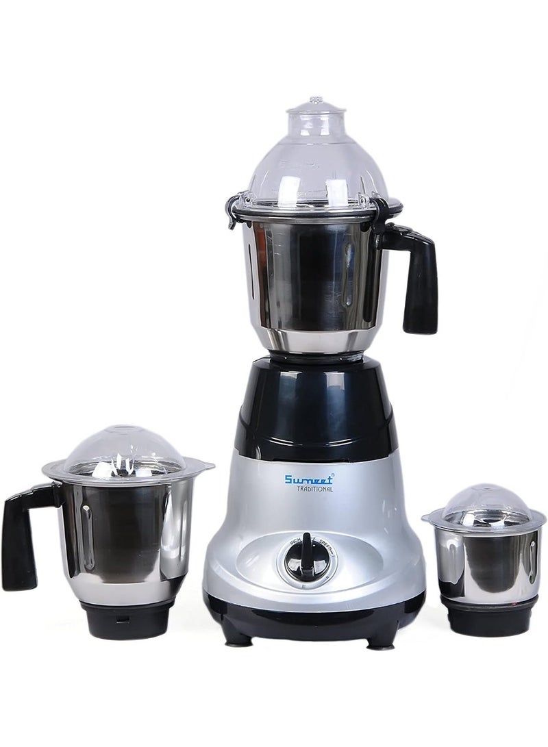 Sumeet Sumeet 750W Mixer Grinder with 3 Stainless Steel Jars, Heavy-Duty Motor, and Overload Protection – Ideal for Dry & Wet Grinding  - Image 2