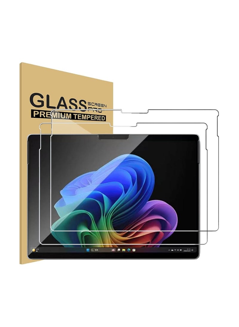 2 Pack Screen Protectors for Microsoft Surface Pro 11 2024 13 inch, 9H Glass Screen Film Scratch Resistant Bubble Free Easy to Install Screen Protectors for Surface Pro 11 2024 - Image 1