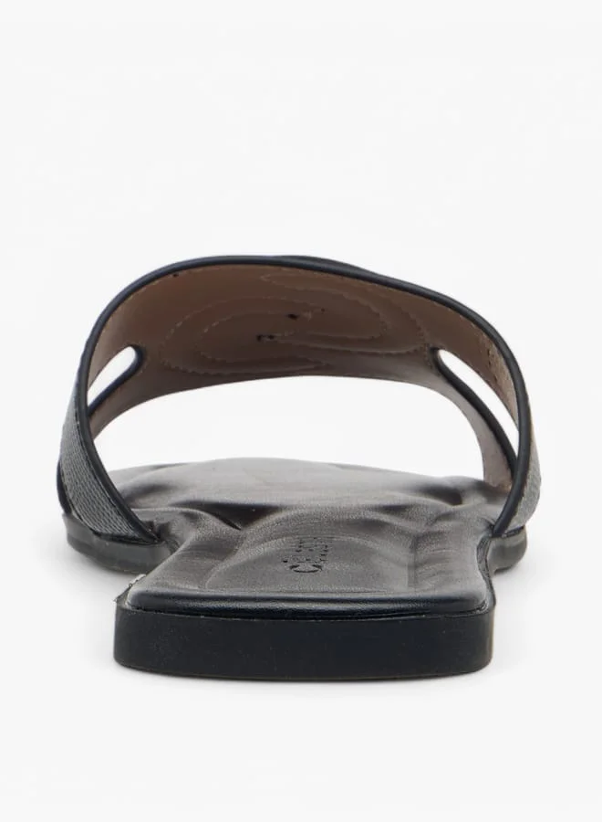 Celeste Women's Logo Embossed Slip-On Sandals