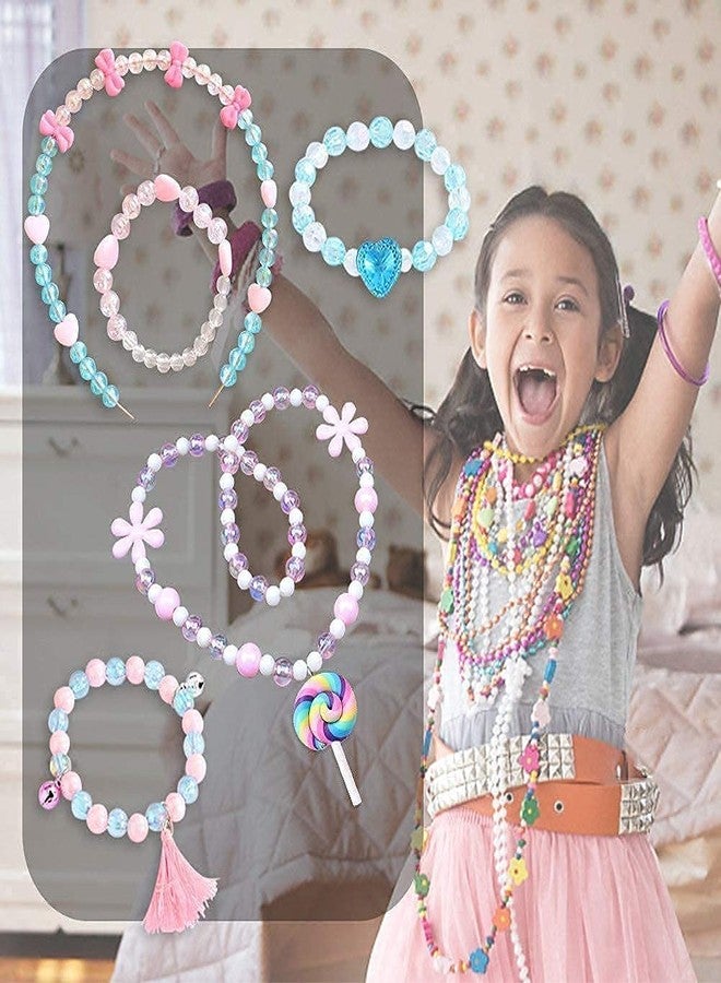 BHAVYAM Bracelet Making kit for Girls with Letters Pearls Beads Aesthetic Bracelet Maker kit Set DIY Bracelet Making kit for Kids Women Adults(Multi) - Image 4