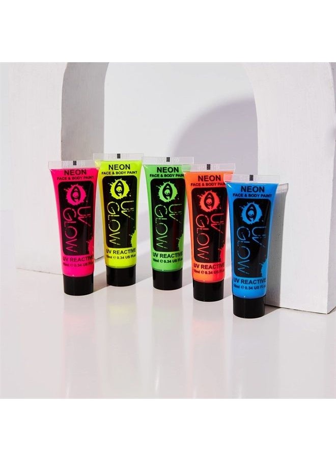 Blacklight Face and Body Paint 0.34oz - Neon Fluorescent (0.34 Fl Oz (Pack of 5)) - pzsku/Z84457536041DE353DCCEZ/45/_/1681100132/0b771946-51ed-4981-950f-c072551bc713