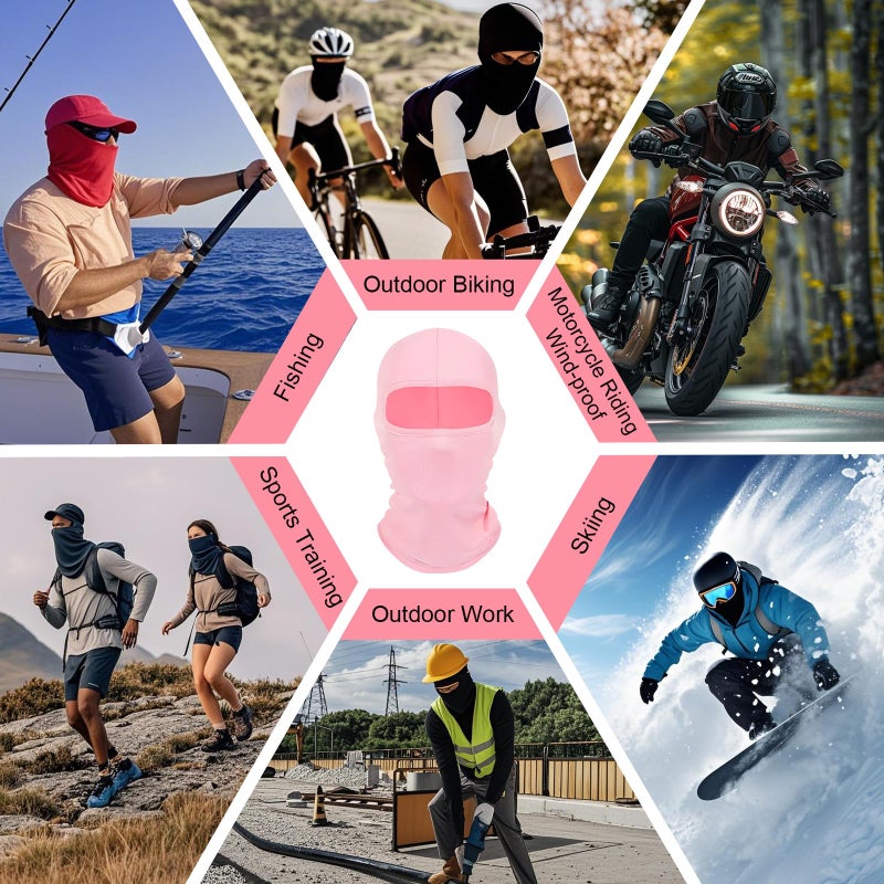 xipixiao 2Pack Full Face Cover Ski Mask Balaclava Shiesty Unisex Summer Cooling Hood Cap Neck Gaiter Windproof UV Protector Lightweight for Outdoor Sports Motorcycle Snowboard Travelling - Image 4