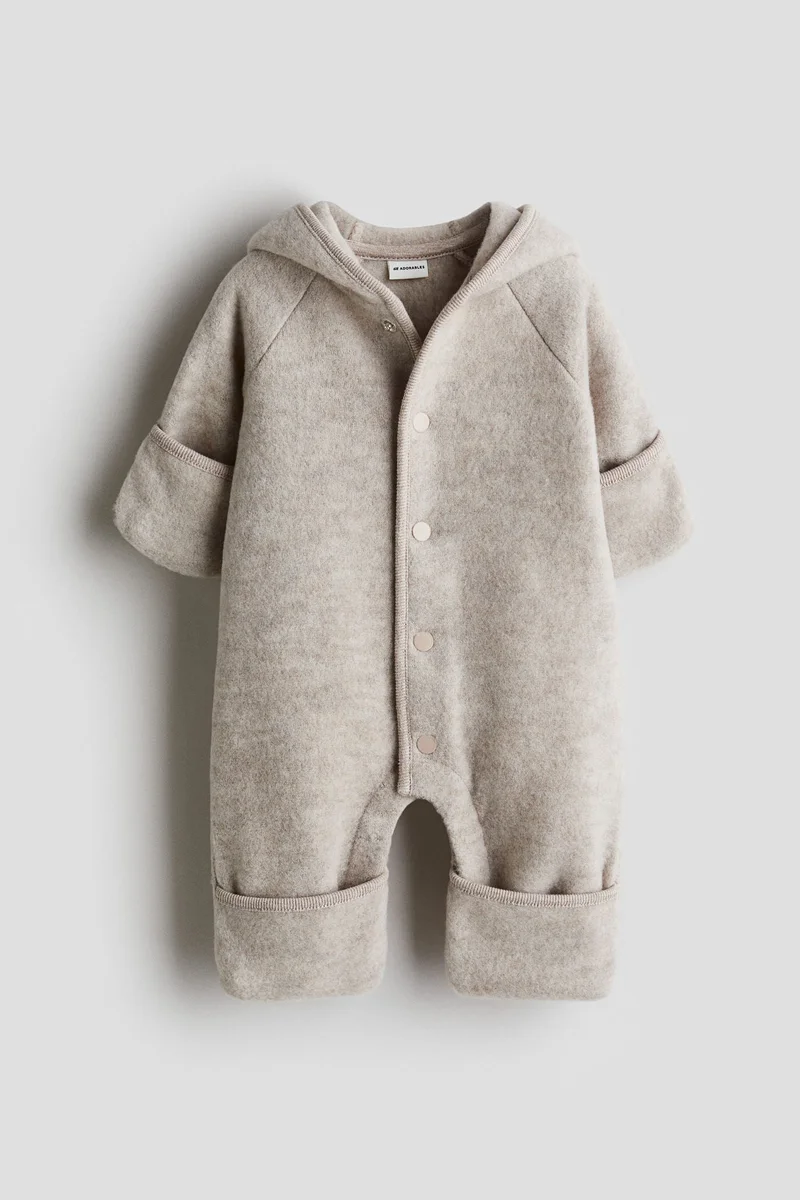 H&M Wool-blend fleece pramsuit