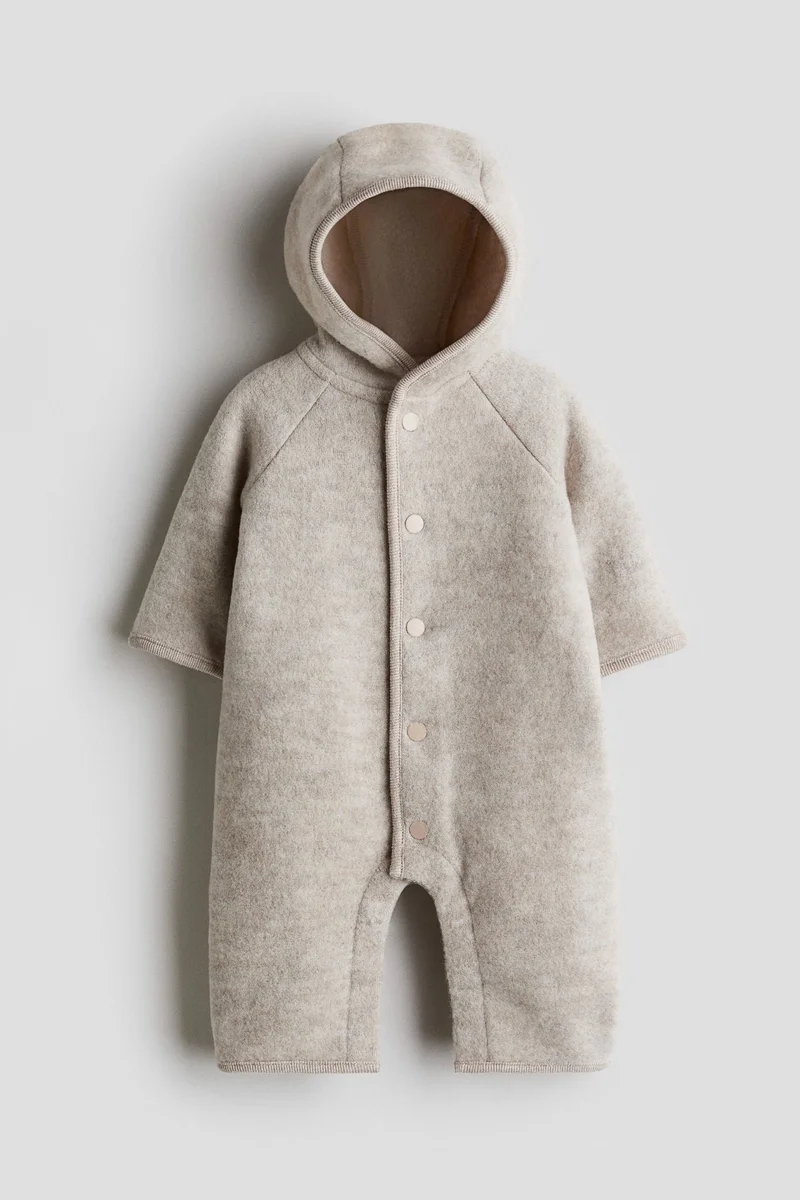 H&M Wool-blend fleece pramsuit