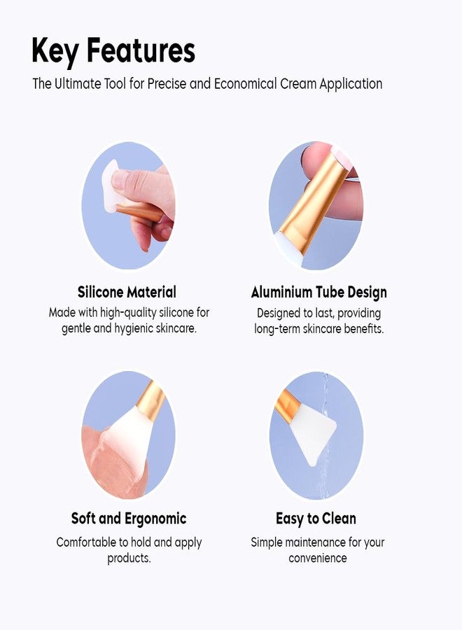 Gleva Soft Silicone Facial Mud Applicator Clay Tools Face Mask Brushes, Hairless Moisturizers Applicator Tools, Face Mask Beauty Tools for Sleeping Mask for Girls & Women's (Pack of 2) - Image 4