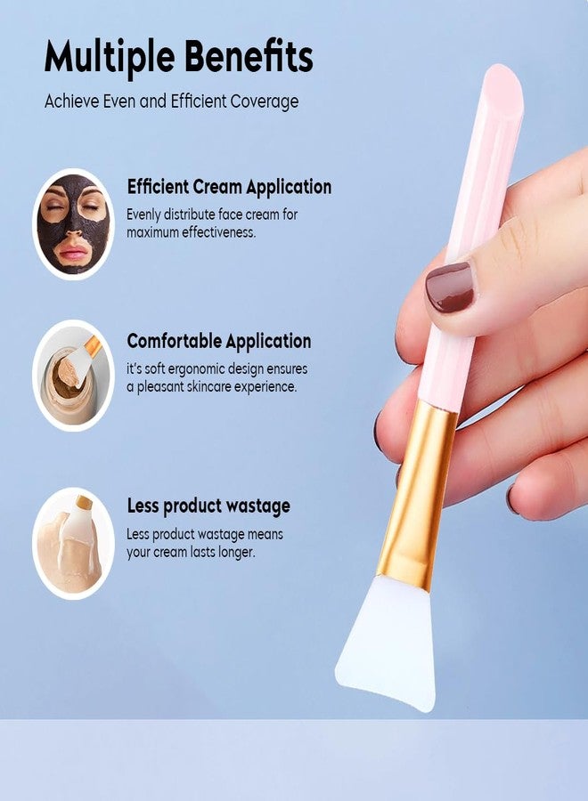 Gleva Soft Silicone Facial Mud Applicator Clay Tools Face Mask Brushes, Hairless Moisturizers Applicator Tools, Face Mask Beauty Tools for Sleeping Mask for Girls & Women's (Pack of 2) - Image 3