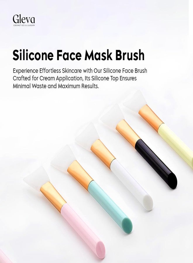 Gleva Soft Silicone Facial Mud Applicator Clay Tools Face Mask Brushes, Hairless Moisturizers Applicator Tools, Face Mask Beauty Tools for Sleeping Mask for Girls & Women's (Pack of 2) - Image 2