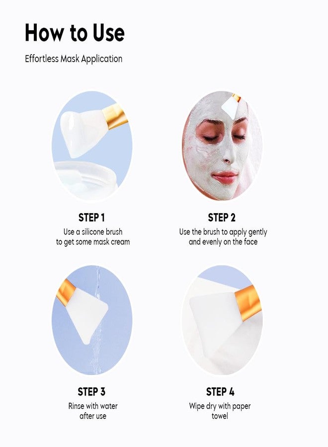 Gleva Soft Silicone Facial Mud Applicator Clay Tools Face Mask Brushes, Hairless Moisturizers Applicator Tools, Face Mask Beauty Tools for Sleeping Mask for Girls & Women's (Pack of 2) - Image 5